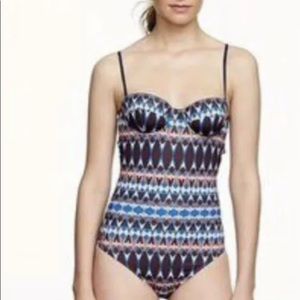 J Crew one piece colorful bathing suit NWT 6